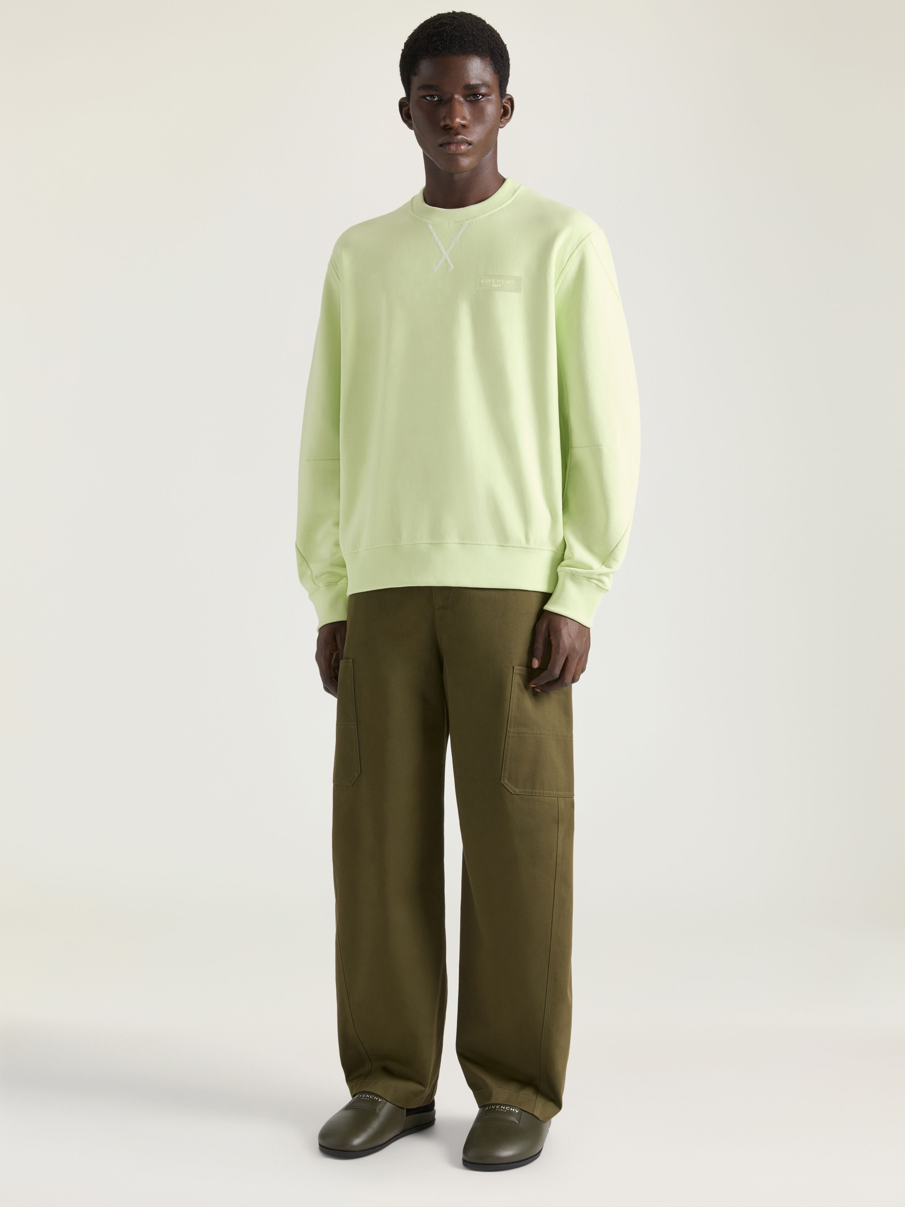 Couture Seam trousers in cotton embroidered GIVENCHY Paris